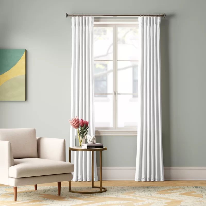 Heritage Red Barrel Plush Velvet Room Darkening Thermal Single Curtain Panel | Wayfair North America