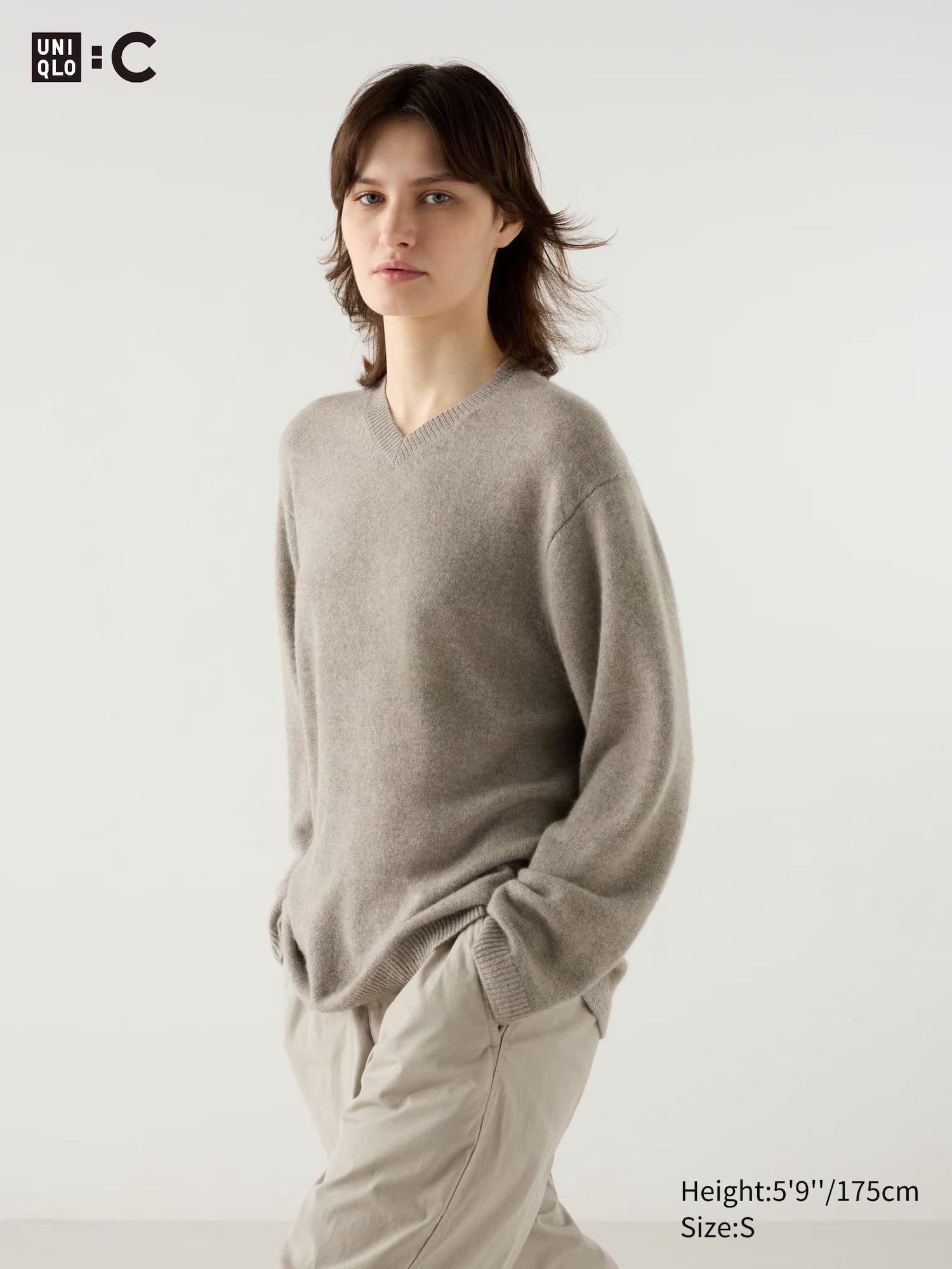 Cashmere Relaxed V Neck Jumper | UNIQLO (UK)