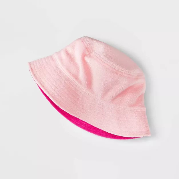 Kids' French Terry Bucket Hat - Cat & Jack™ Pink | Target