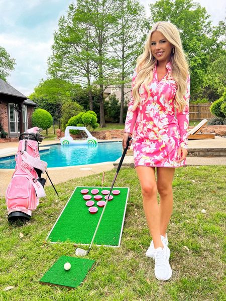 Summer fun. Lawn games. Yard games. Golf game. Girls golf. The masters. Women’s golf clothes. Pink golf bag 

#LTKhome #LTKparties #LTKSeasonal