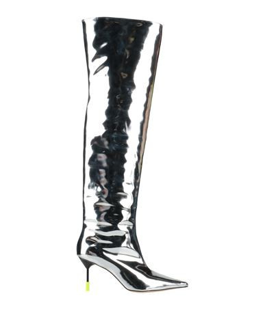 Msgm Woman Boot Silver Size 5 Textile fibers | YOOX (US)