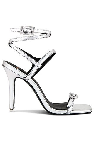Venice Heeled Sandal in Silver Mirror Metallic | Revolve Clothing (Global)