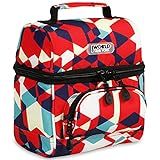 J World Corey Kids Lunch Bag. Insulated Lunch-Box for Women, Red Cubes | Amazon (US)