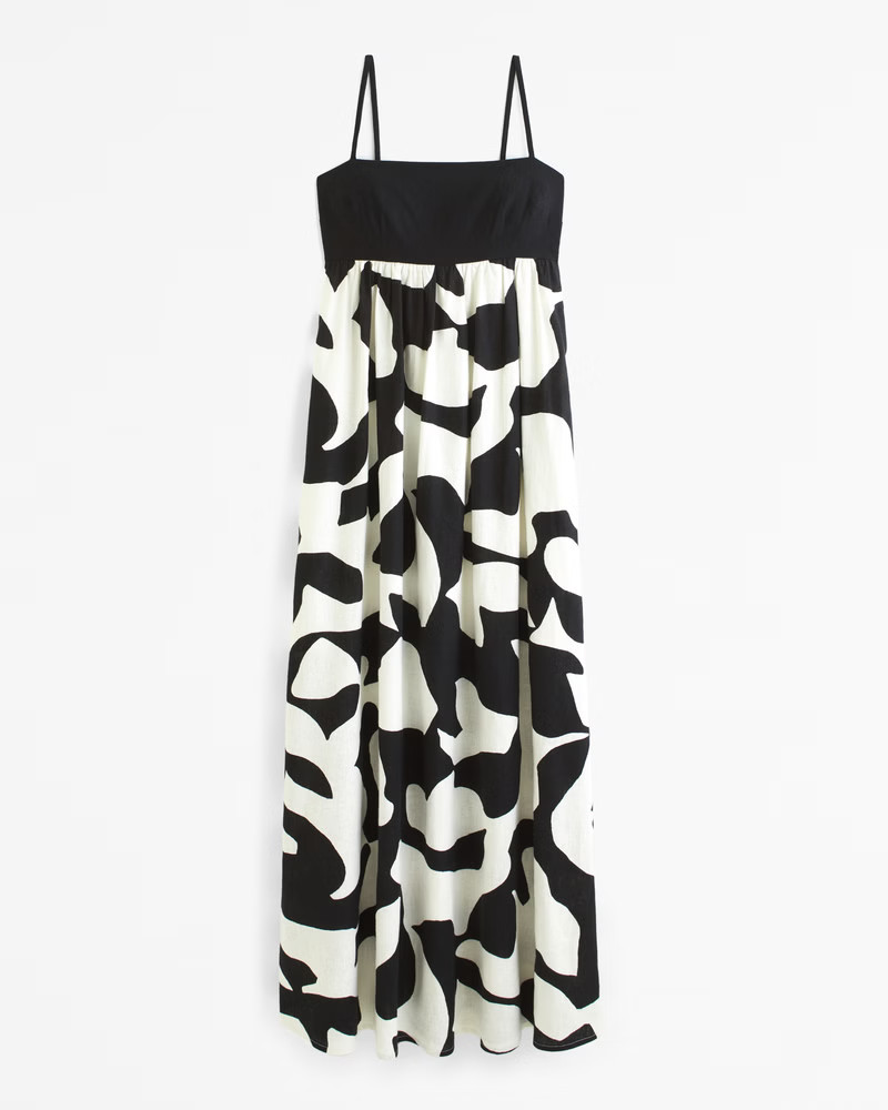 Women's Tie-Back Babydoll Maxi Dress | Women's Clearance | Abercrombie.com | Abercrombie & Fitch (US)