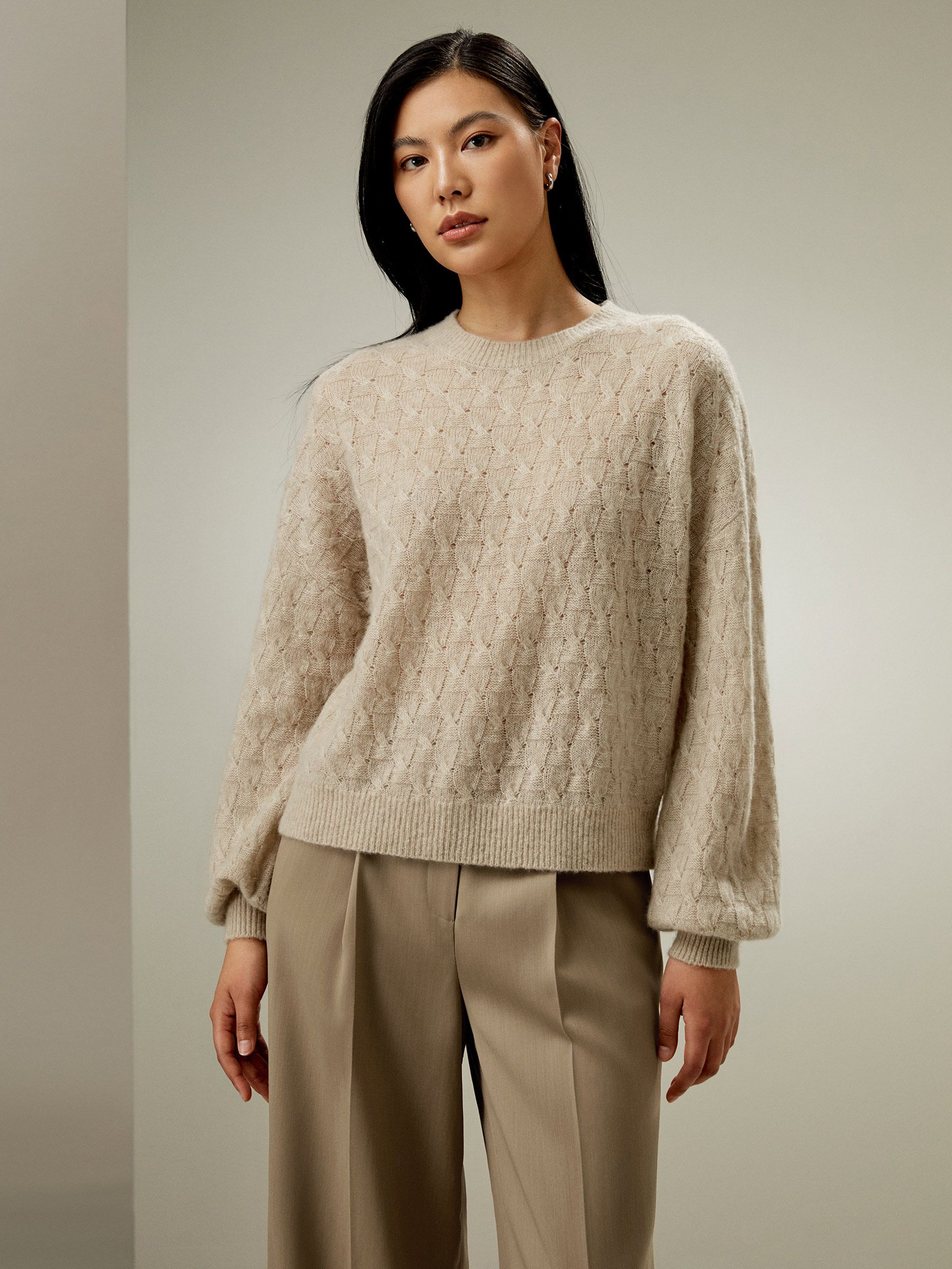 Silk-cashmere Blend Sweater | LilySilk