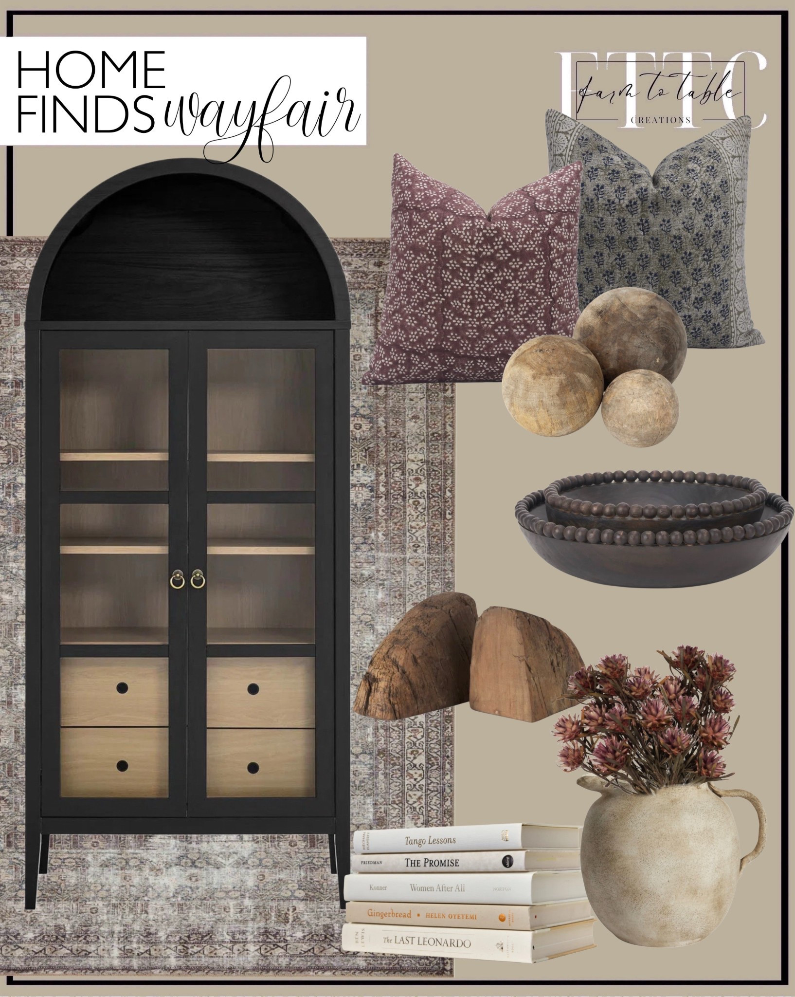 Wayfair Home Finds for a Cozy, Collected Living Room Look

Follow @farmtotablecreations on Instagram for more cozy home styling and seasonal finds.

This roundup is full of the prettiest Wayfair home pieces that instantly bring that warm, layered, designer feel into any space. From the stunning arched cabinet that adds character and storage, to the vintage-inspired rug that grounds the room with softness and texture—every item feels timeless and elevated.

I also love mixing in patterned pillows for that curated, collected look, paired with simple wooden accents and decorative bowls that make styling shelves or coffee tables so easy. These are the kinds of home finds that make your space feel cozy, intentional, and beautifully pulled together.

Everything is linked and ready to shop for an effortless home refresh.

#wayfairfinds #livingroomdecor #homefinds #archedcabinet #throwpillows #area rug #coffeetabledecor #neutralhome #homestyling #livingroomfurniture #decorfavorites

#LTKSaleAlert #LTKHome