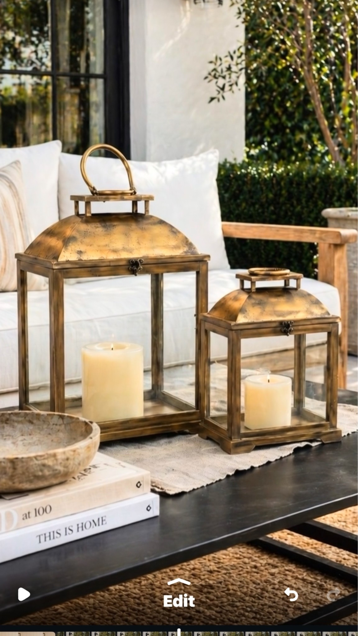 Obsessed with this new arrival brass lantern set these would look great on your outdoor coffee table for your porch patio new lantern set pottery barn look for less

#LTKHome