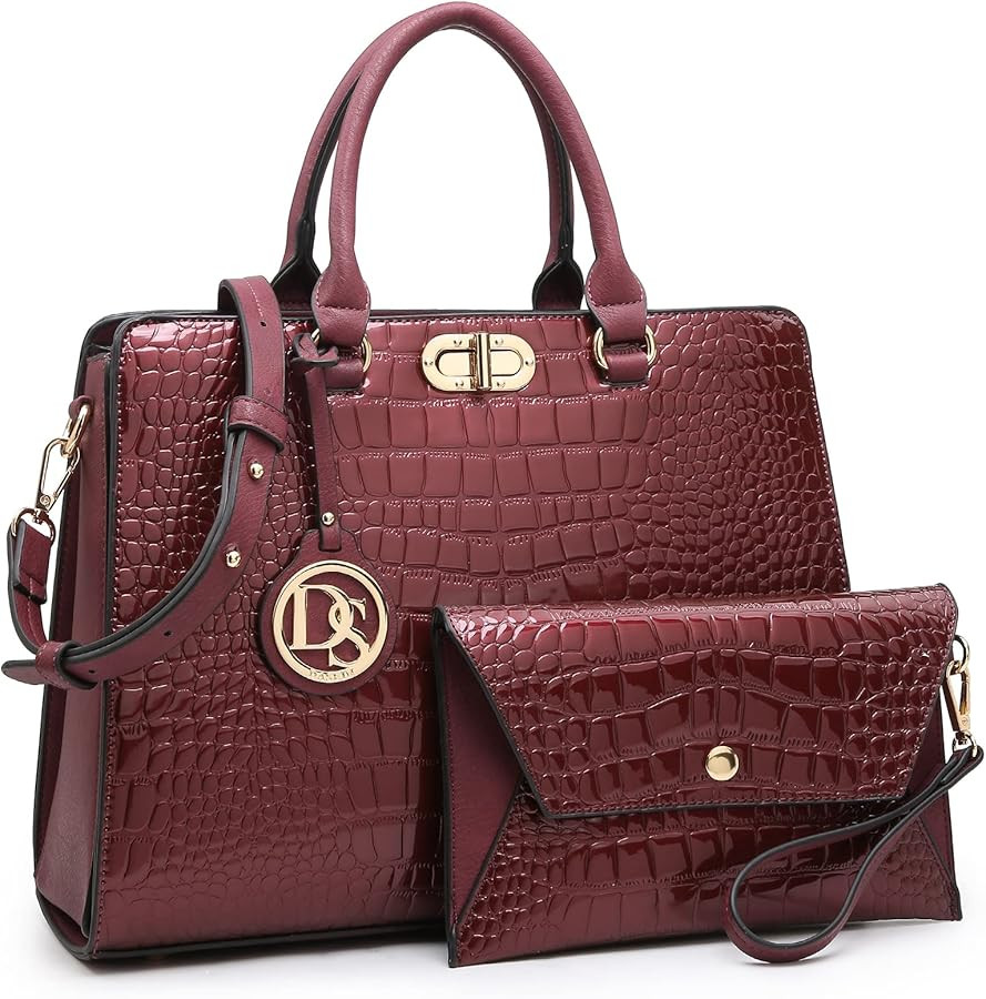 Dasein Women Handbags Purses Ladies Work Purse Satchel Tote Top Handle Shoulder Bags with Matchin... | Amazon (US)