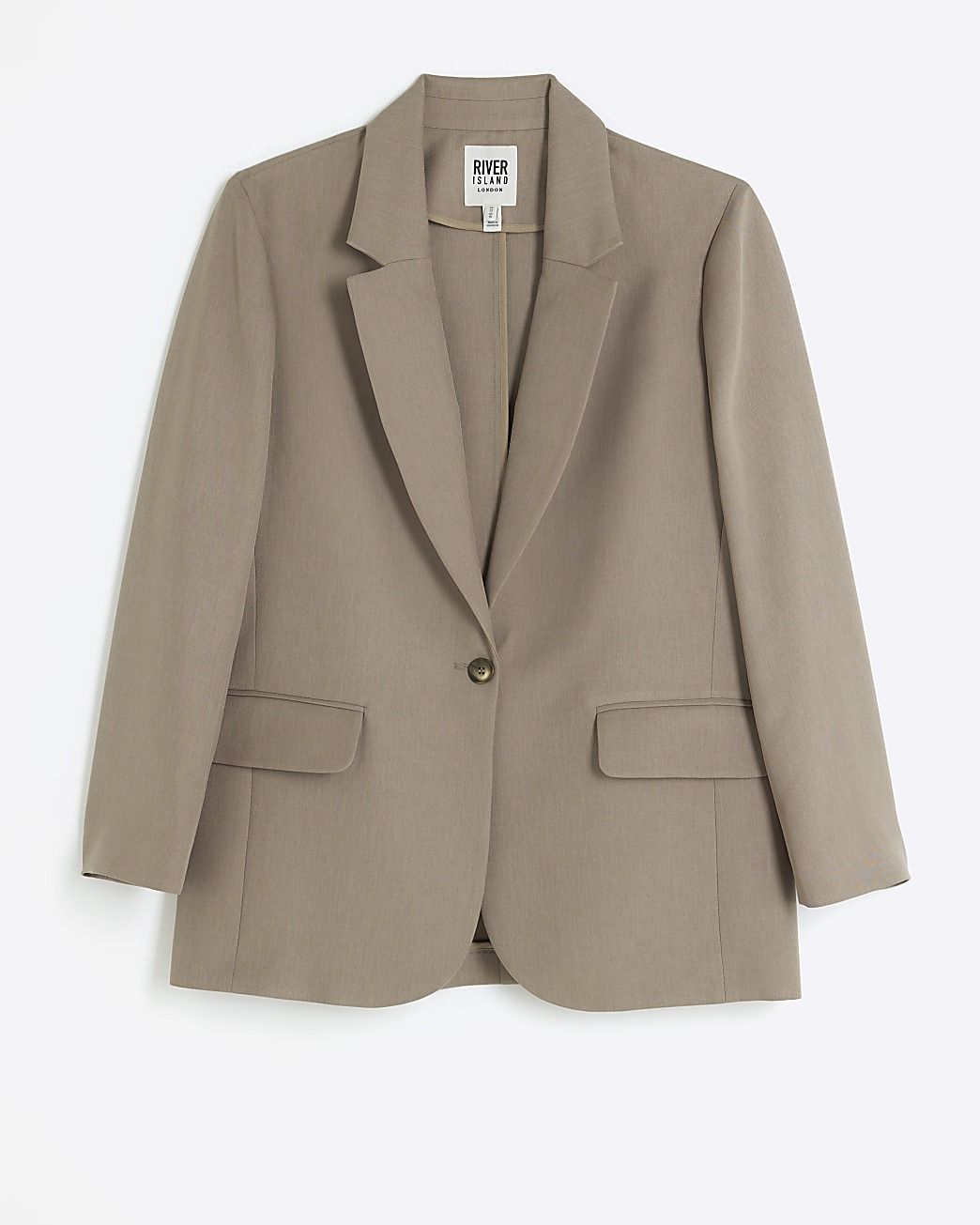 Brown light relaxed blazer | River Island (UK & IE)