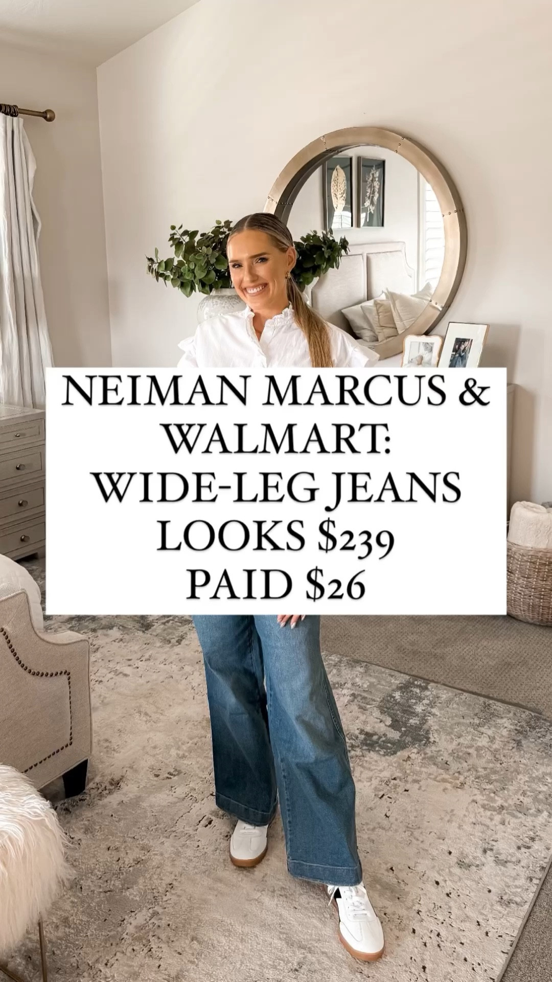 Wide-leg jeans are on trend and selling out FAST! These flattering jeans are super comfortable, thick material and great quality that makes it look more high end than it actually is! I linked both the save and the splurge options for you ✨

These jeans are true to size; for reference, I am wearing a 6 and I am 5'8"!

You do NOT need to spend a lot of money to look and feel INCREDIBLE! I’m here to help the budget conscious get the luxury lifestyle.

Fall Fashion / Fall Outfit  / Walmart Fashion / Affordable / Budget / Women's Casual Outfit / Classic Style / Date Night / Elevated Style / Dress Up or Down / Denim / Jeans / Black Jeans / Wide leg Jeans / White Tee / Teacher Outfit / Back to School

#LTKWorkwear #LTKFallSale #LTKMidsize
