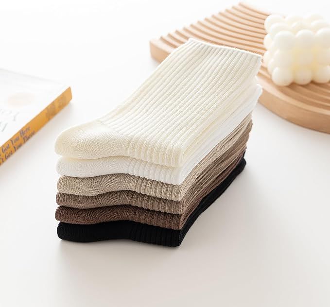 KANAV 6 Pairs Ankle Socks for Women Crew Socks Cute Casual Slouch Socks Cotton Athletic Socks –... | Amazon (US)