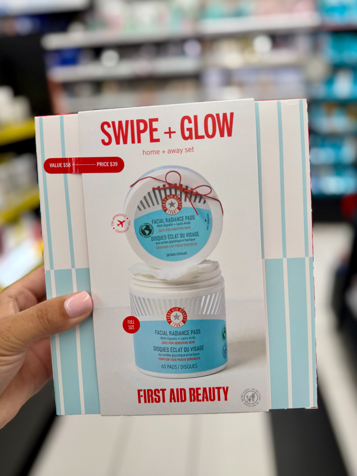 Limited-edition and only at Sephora 👀

Log into your free Beauty Insider account and grab the First Aid Beauty Swipe + Glow gift set — a $58 value for $39, and use code SAVEGIFTS to take 20% off, bringing it down to about $31.20 shipped! Don’t forget to pick your 2 free samples at checkout.

This set includes the cult-favorite facial radiance pads (full size + travel), perfect for brighter, smoother skin — great to gift or keep for yourself. 

 #LTKGiftGuide #LTKHoliday #LTKBeauty
