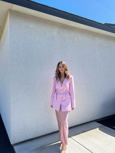 Pink blazer, pink strapless dress. Pink monochrome outfit. Christian Dior Heels. REVOLVE. NBD. MORE TO COME.  Sephora sale. Charlotte Tilbury 
Blazer size small. Dress size small 

#LTKxSephora #LTKU #LTKsalealert