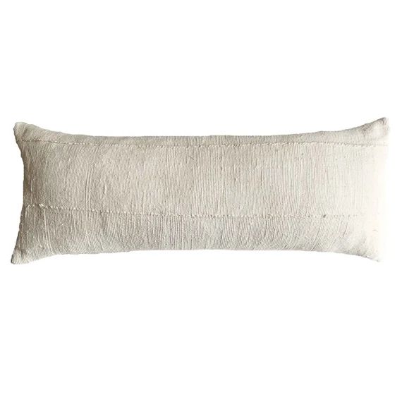 White Mud Cloth Lumbar Pillow, 14x36 Lumbar, Many Sizes, Studio Pillows | Etsy (US)