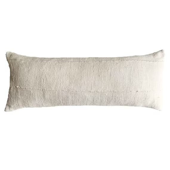White Mud Cloth Lumbar Pillow, 14x36 Lumbar, Long Lumbar, Many Sizes, Studio Pillows | Etsy (CAD)