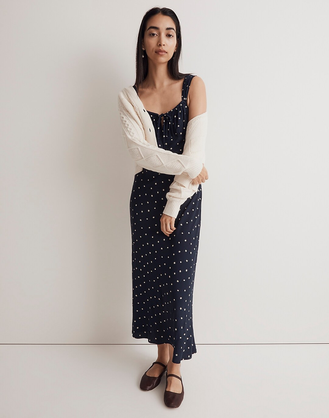 Square-Neck Midi Dress | Madewell