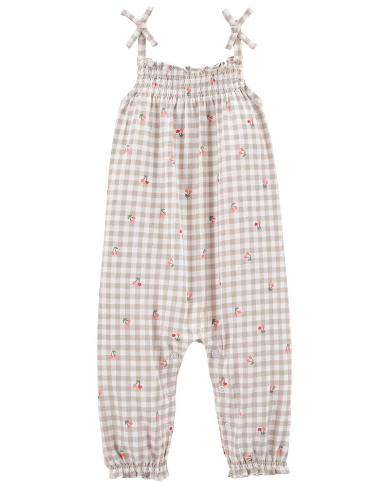 Cherry Gingham Cotton Jumpsuit | Carter's