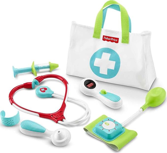 Fisher-Price Preschool Pretend Play Medical Kit 7-Piece Doctor Bag Dress Up Toys for Kids Ages 3+... | Amazon (US)