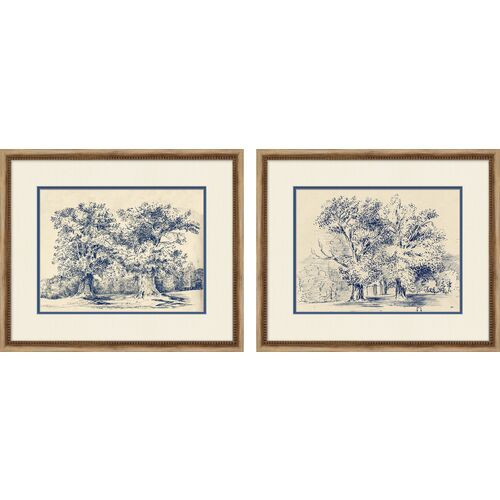 Navy Tree Diptych | One Kings Lane