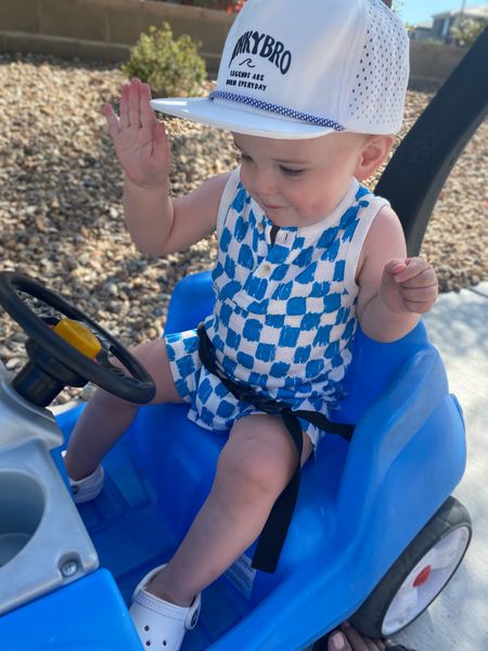 Toddler boy romper. Harvey is 15 months and wearing the 12-18m perfectly. His hat is from Binky Bro  

Baby boy / baby photos / milestone photo / milestone card / pennant flag / flag banner / nursery flag / nursery banner / name banner / milestone cards / nursery / neutral nursery / boy nursery / snuggle me / baby lounger / baby registry / baby bag / hospital bag / diaper bag / baby gifts / newborn gift / waffle blanket / baby blanket / Lou Lou / newborn set / newborn outfit / premie outfit 



#LTKbump #LTKbaby #LTKkids
