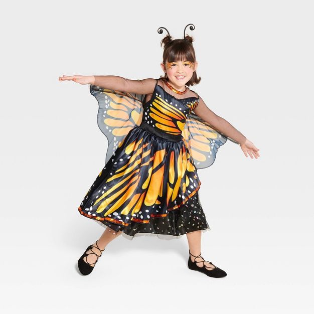 Kids' Monarch Butterfly Halloween Costume Dress with Headpiece - Hyde & EEK! Boutique™ | Target