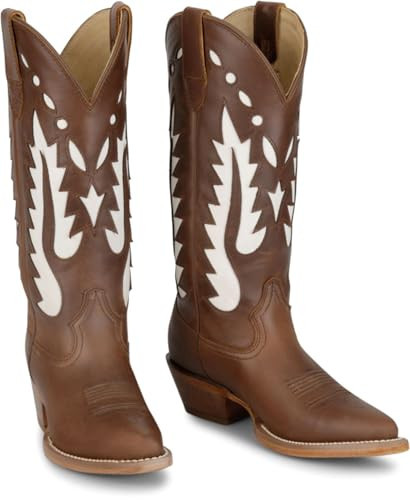 Justin Faye 13" Western Boots for Women - Vintage Collection - Classic Embroidery, Durable Sole, and Comfortable Fit for All-Day Wear, Chocolate - 7.5 B | Amazon (US)