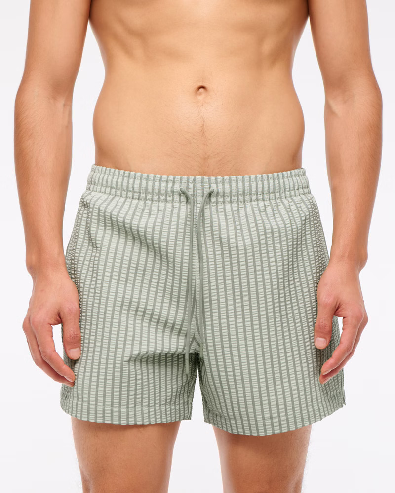 Men's Pull-On Wide Seersucker Swim Trunk | Men's Swimwear | Abercrombie.com | Abercrombie & Fitch (US)