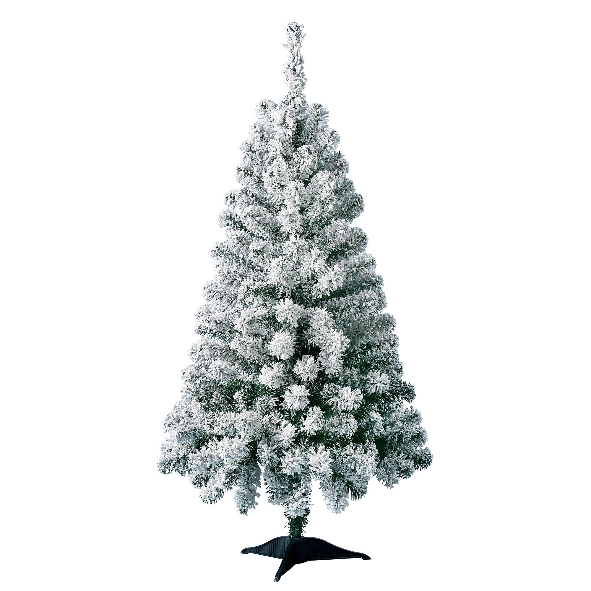 Holiday Time Pre-Lit Greenfield Pine Flocked Artificial Christmas Tree, 4', Mini Clear Lights | Walmart (US)