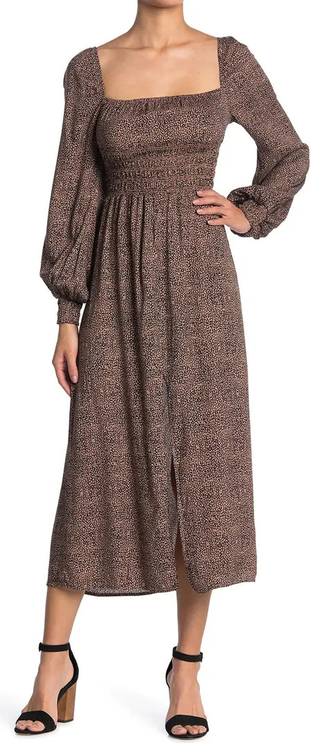 Miro Leopard Print Long Sleeve Dress | Nordstrom Rack