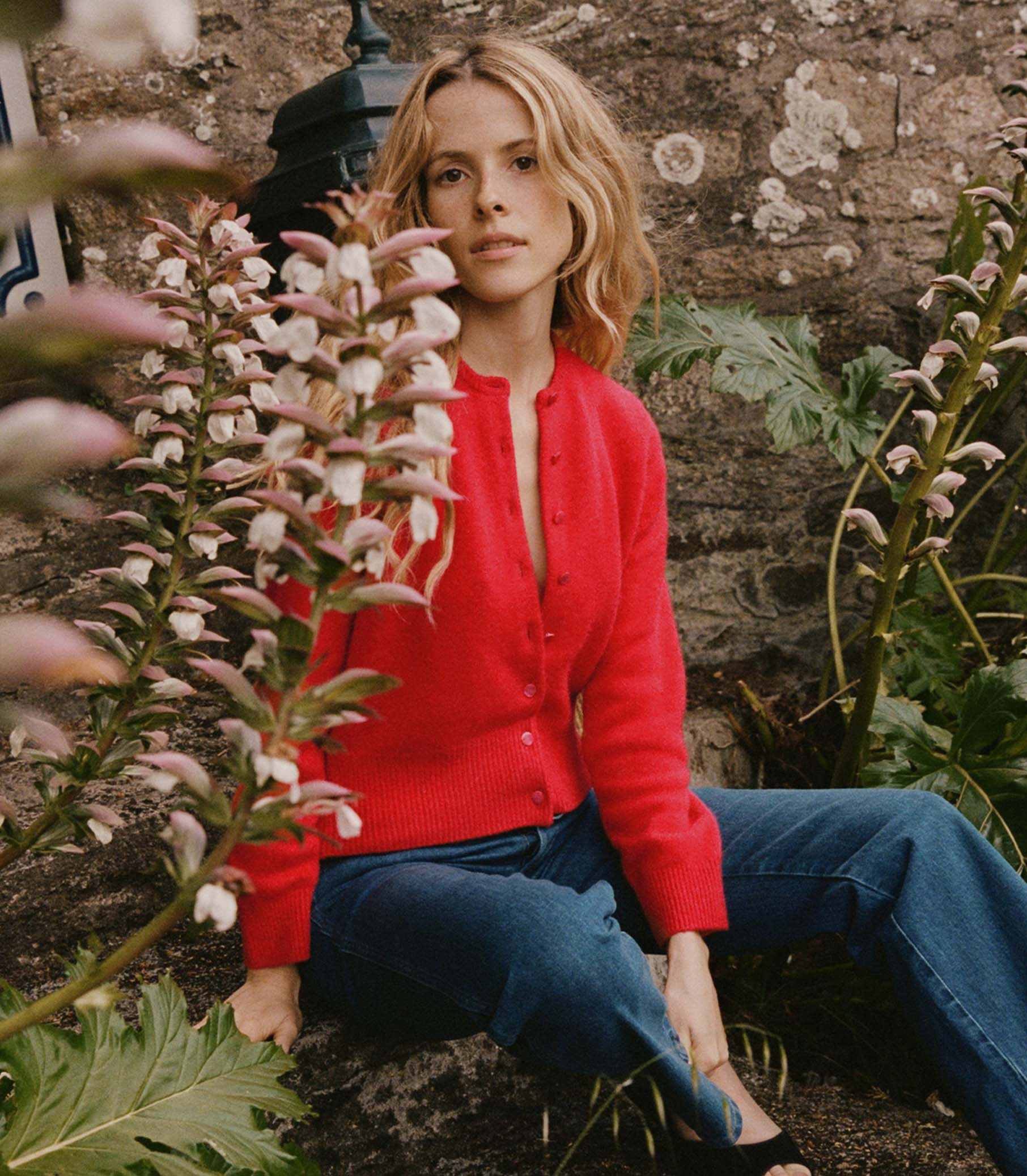 Fairchild Cashmere Cardigan - Tomato | DÔEN | DOEN