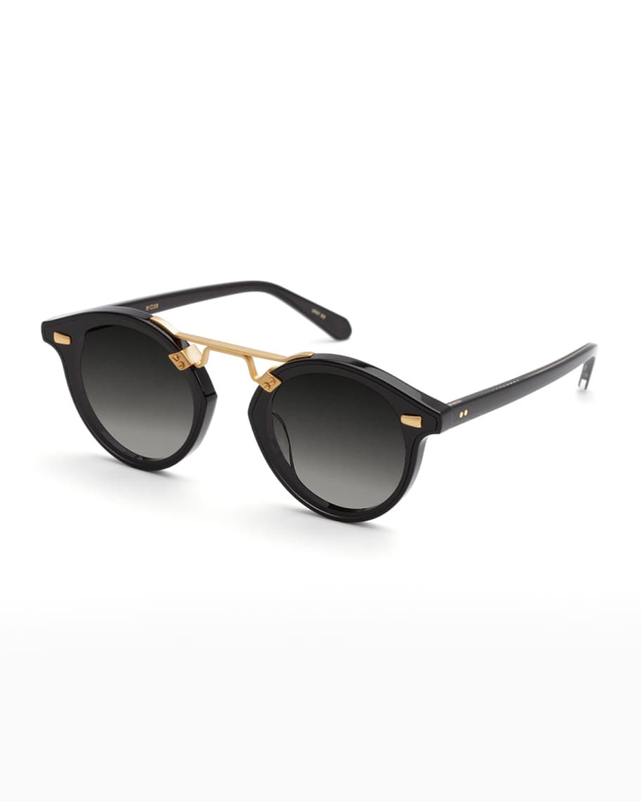 KREWE STL Nylon Round Acetate Sunglasses | Neiman Marcus