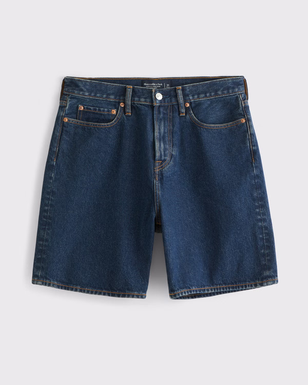 Men's Loose Denim Short | Men's Bottoms | Abercrombie.com | Abercrombie & Fitch (US)