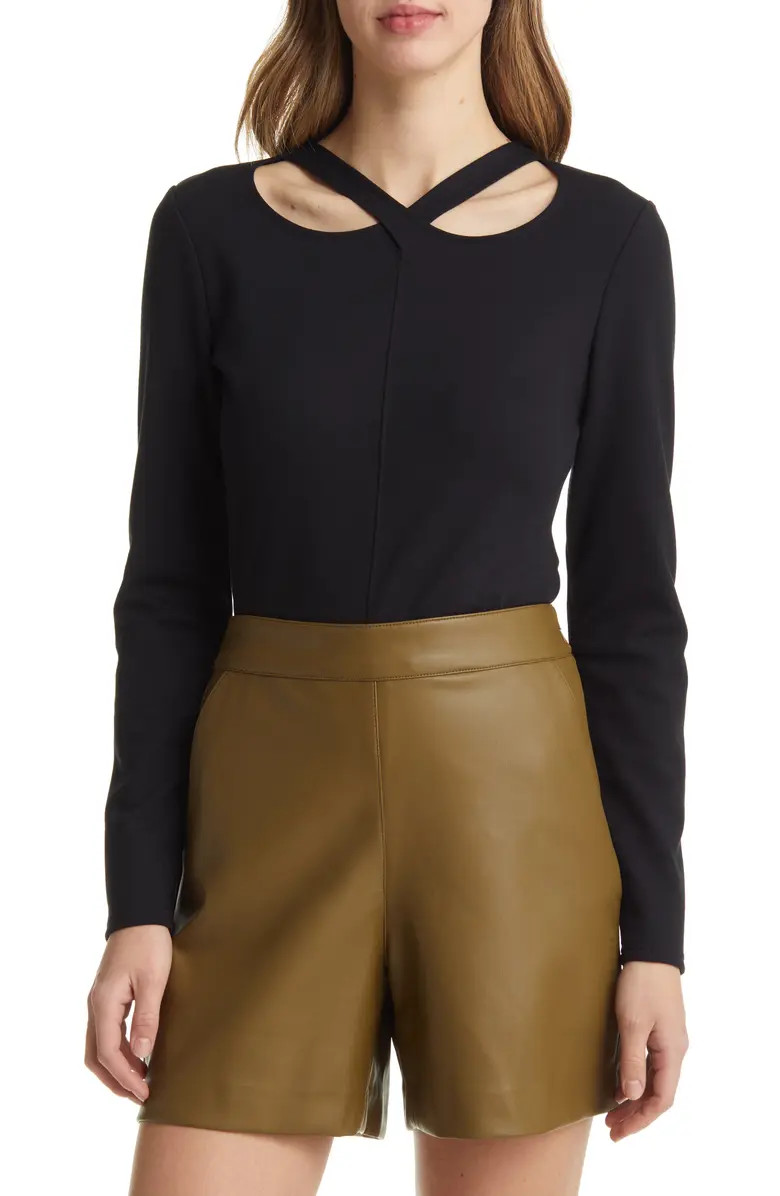 Cutout Neck Long Sleeve Top | Nordstrom