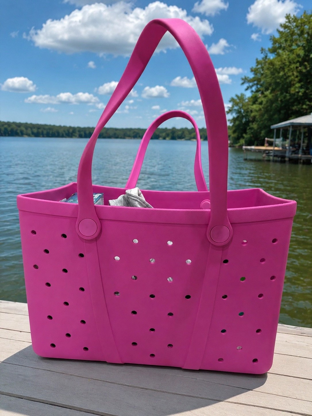 Lake day MUST and The PERFECT beach bag 🩷  Better than the real imo bc the price of it in the large size is unbeatable!!! 🩷

#LTKSwim #LTKTravel #LTKdayinmylife