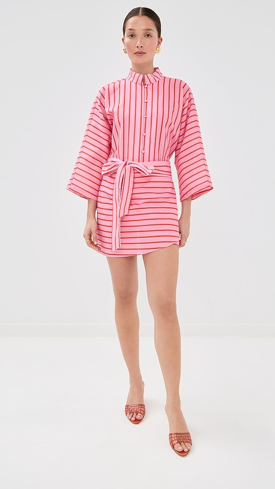 Pinstripe Mini Wrap Skirt | Shopbop