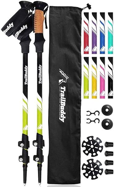 TrailBuddy Trekking Poles - 2-pc Pack Adjustable Hiking or Walking Sticks - Strong, Lightweight A... | Amazon (US)