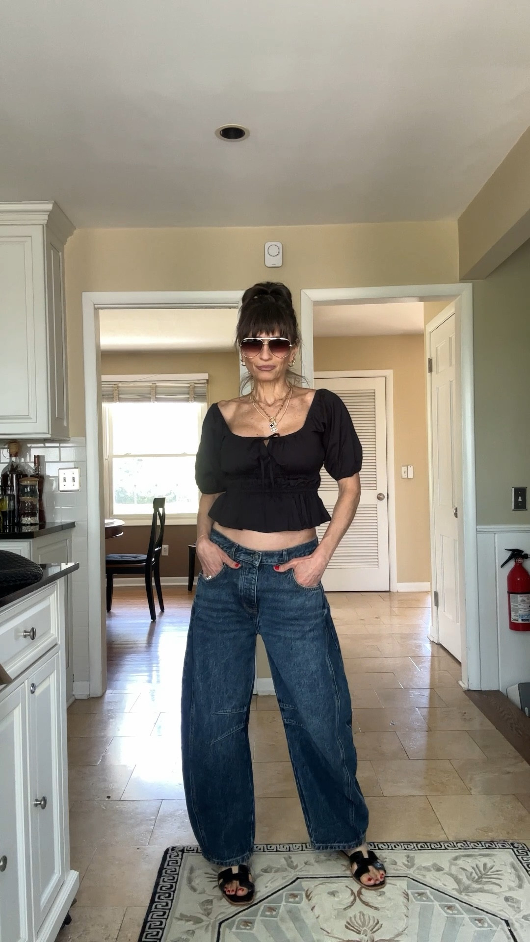 These pants are the best barrel legged jeans I’ve owned! This one I sized up to get a more relaxed look. I’m wearing a size 25. 

Shoes are so perfect for Summer. Classic and chic and comes in many colors. Fits true to size.

Top also fits true to size and also comes in pink!

#LTKShoeCrush #LTKItBag #LTKStyleTip