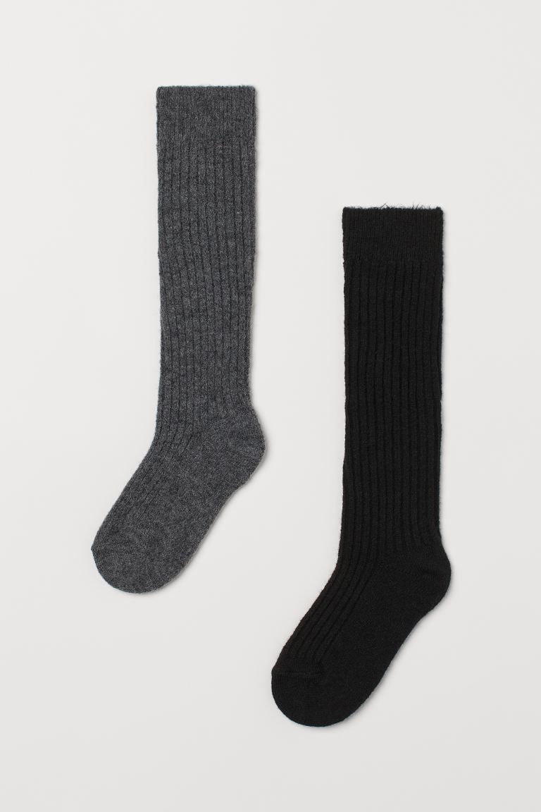 2-pack Wool-blend Knee Socks | H&M (US)