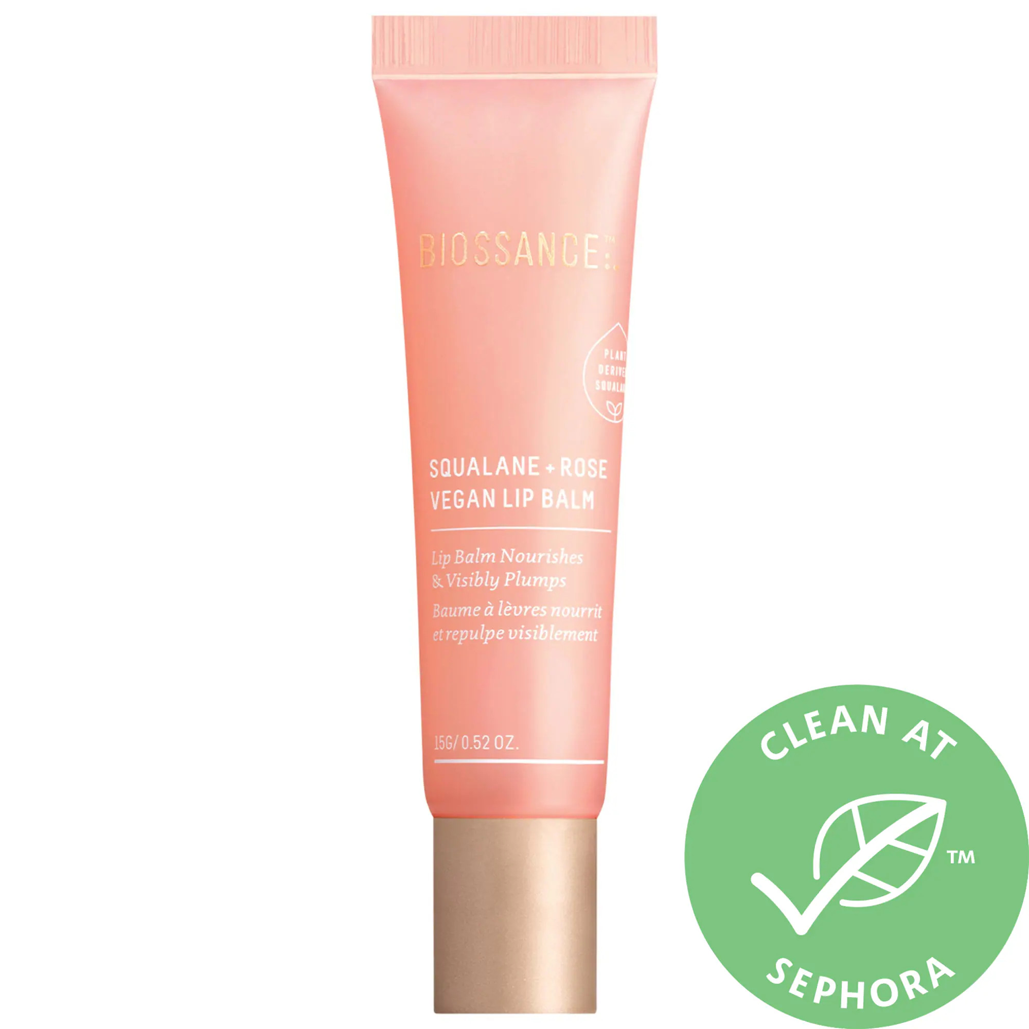 Biossance Squalane+ Rose Vegan Lip Balm 0.51 oz/ 15 mL | Sephora (US)
