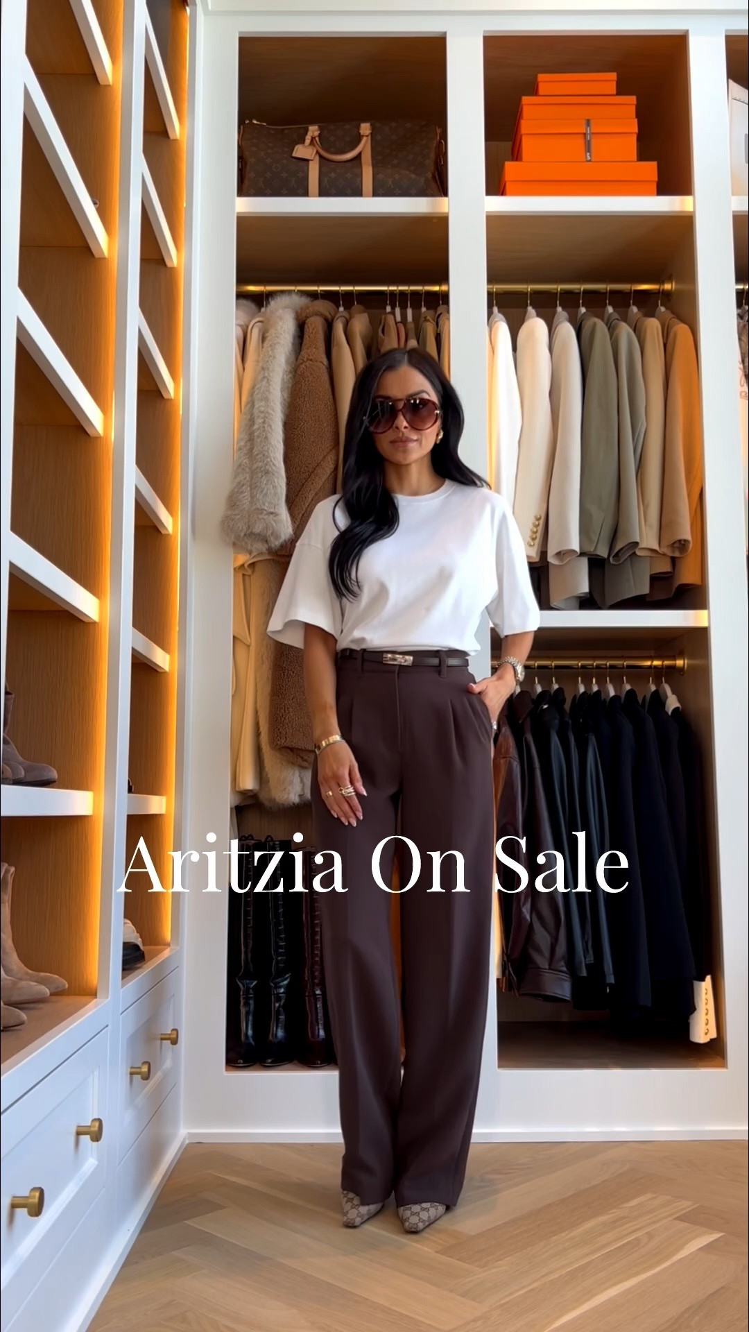 Aritzia spring sale happening now - save 30-50% off summer basics, including the wide leg trousers I’m
Wearing but in 3 different colors.

Paired mine with an Aritzia white tee (not included in the sale).

#LTKSaleAlert #LTKWorkwear #LTKOver40