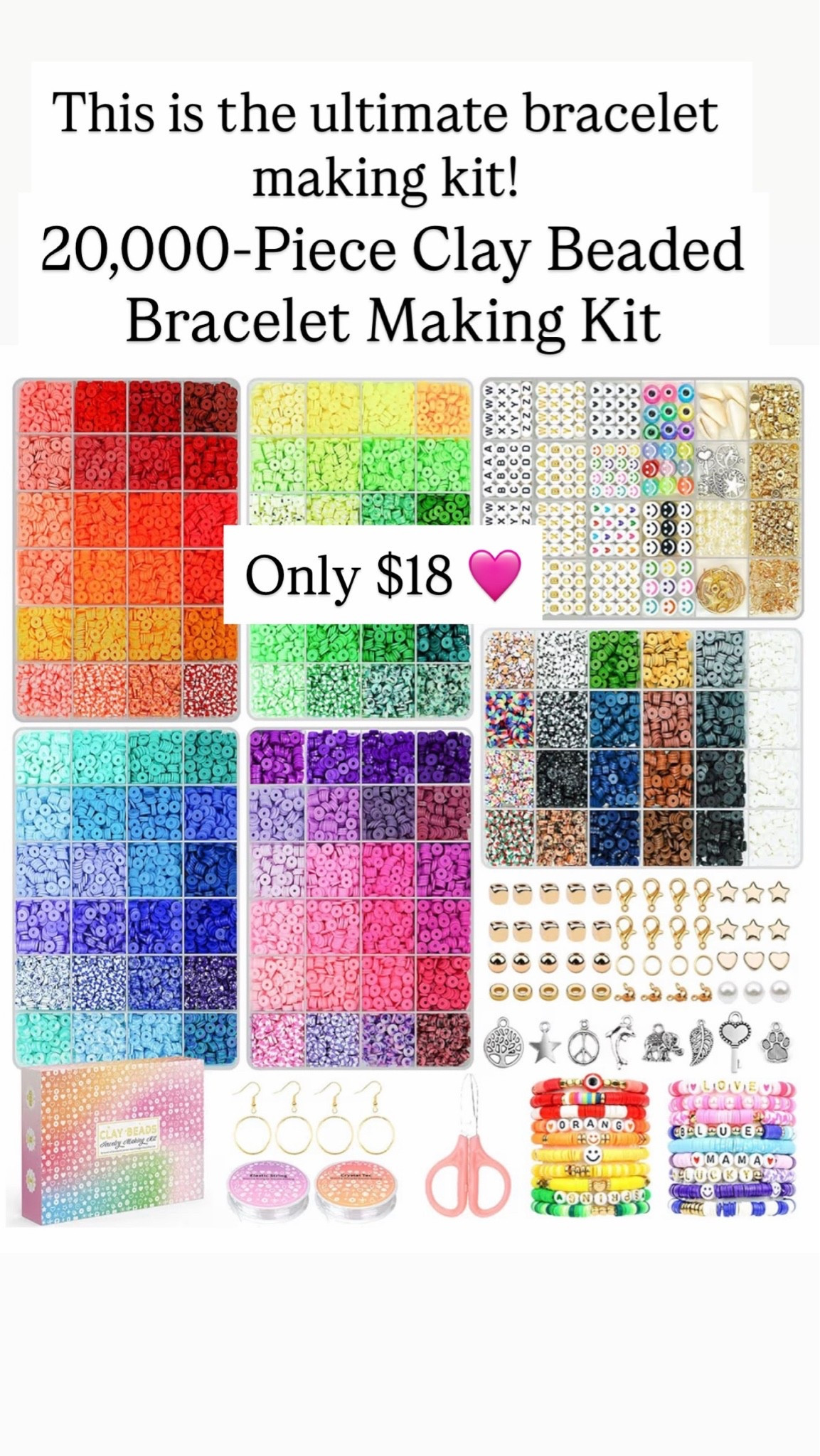 Beaded bracelet kit for girls

#LTKKids