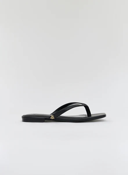 Black PU Slip On Sandal- Mila | 4th & Reckless
