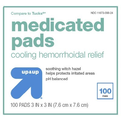 Medicated Hemorrhoidal Pads - 100ct - up & up™ | Target