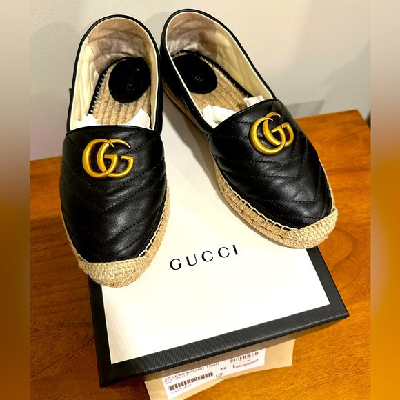 GUCCI LEATHER ESPADRILLE WITH DOUBLE G | Poshmark