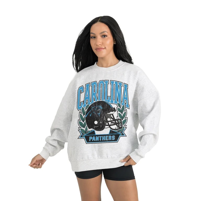 Women's Gameday Couture Gray Carolina Panthers Heritage Premium Fleece Pullover Sweatshirt | Walmart (US)