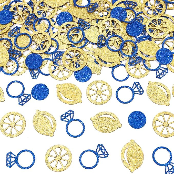 Lemon Bridal Shower Decorations - 200pcs Glitter Lemon Confetti, She Found Her Main Squeeze Lemon... | Amazon (US)