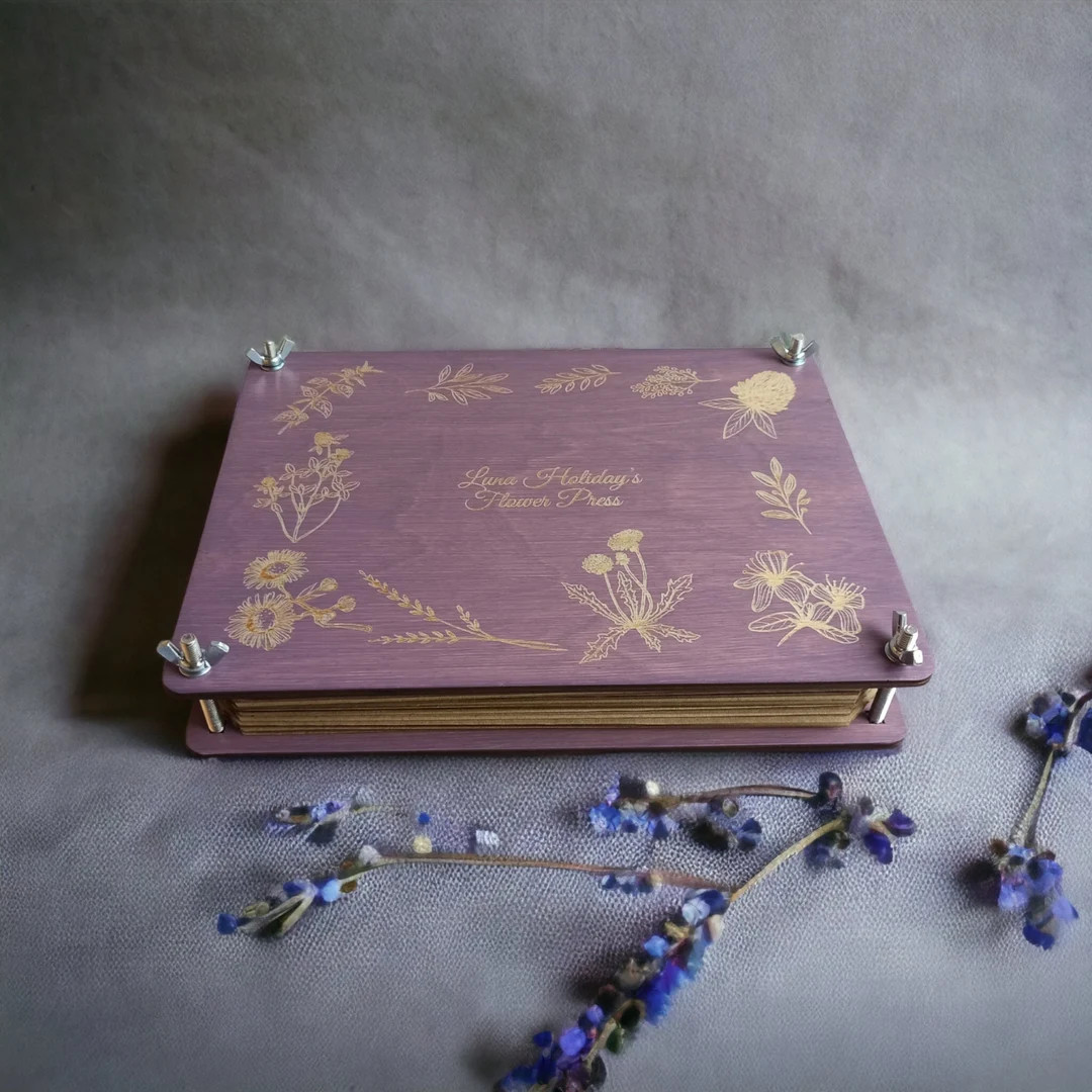 Birthday Gift Flower Press With Clover Dandelion Mint - Etsy | Etsy (US)