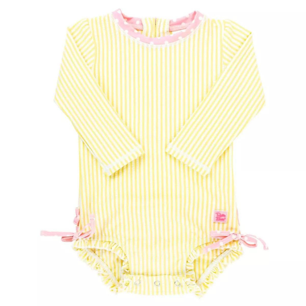 RuffleButts Baby Girls Seersucker Long Sleeve UPF50+ One Piece Rash Guard | Target