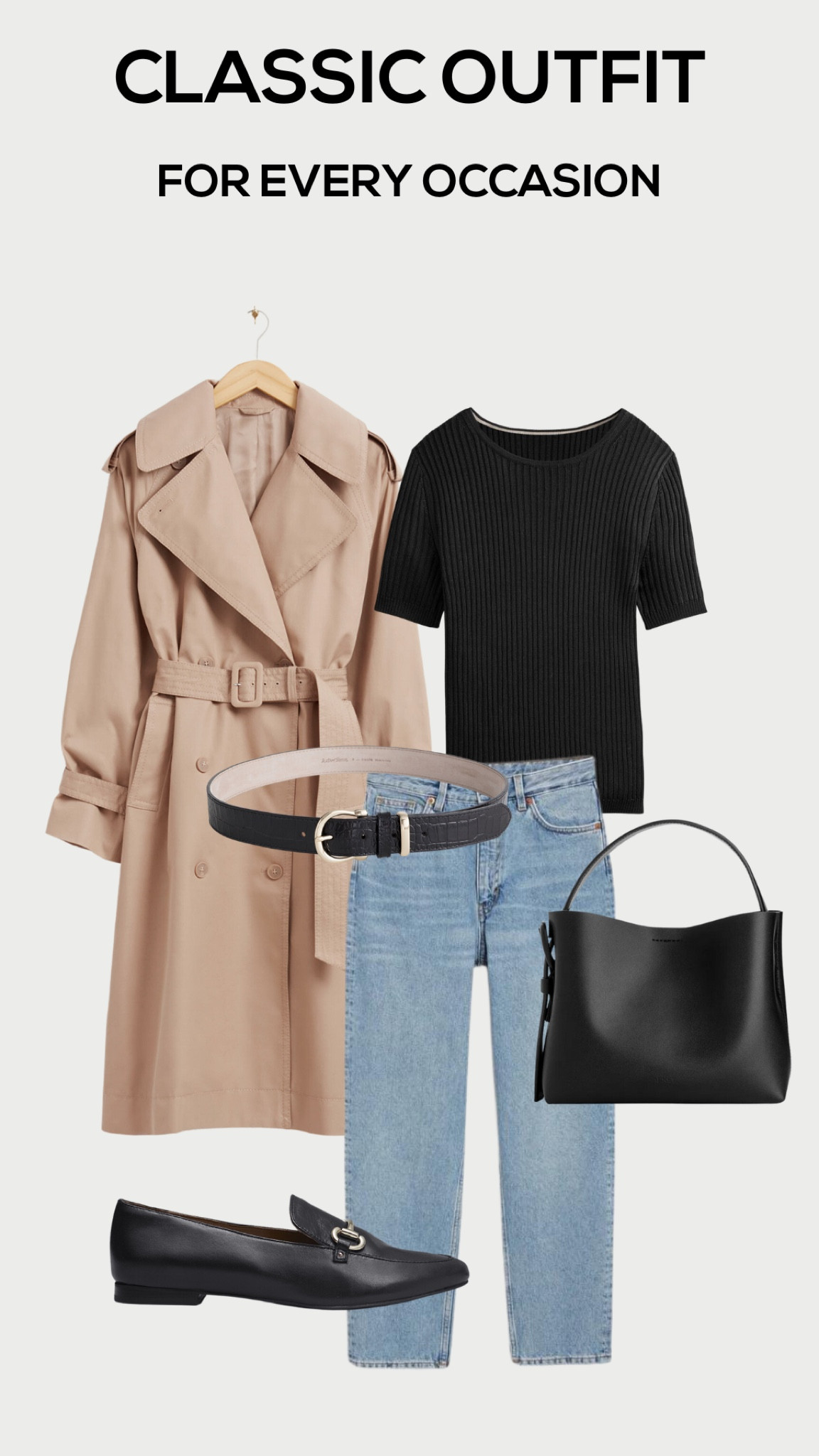 Perfect outfit for every occasion. Classic. Timeless. Staples. Wardrobe staples. Black leather bag. Trench coat season. Classic outfit. 

#LTKSeasonal #LTKstyletip #LTKeurope