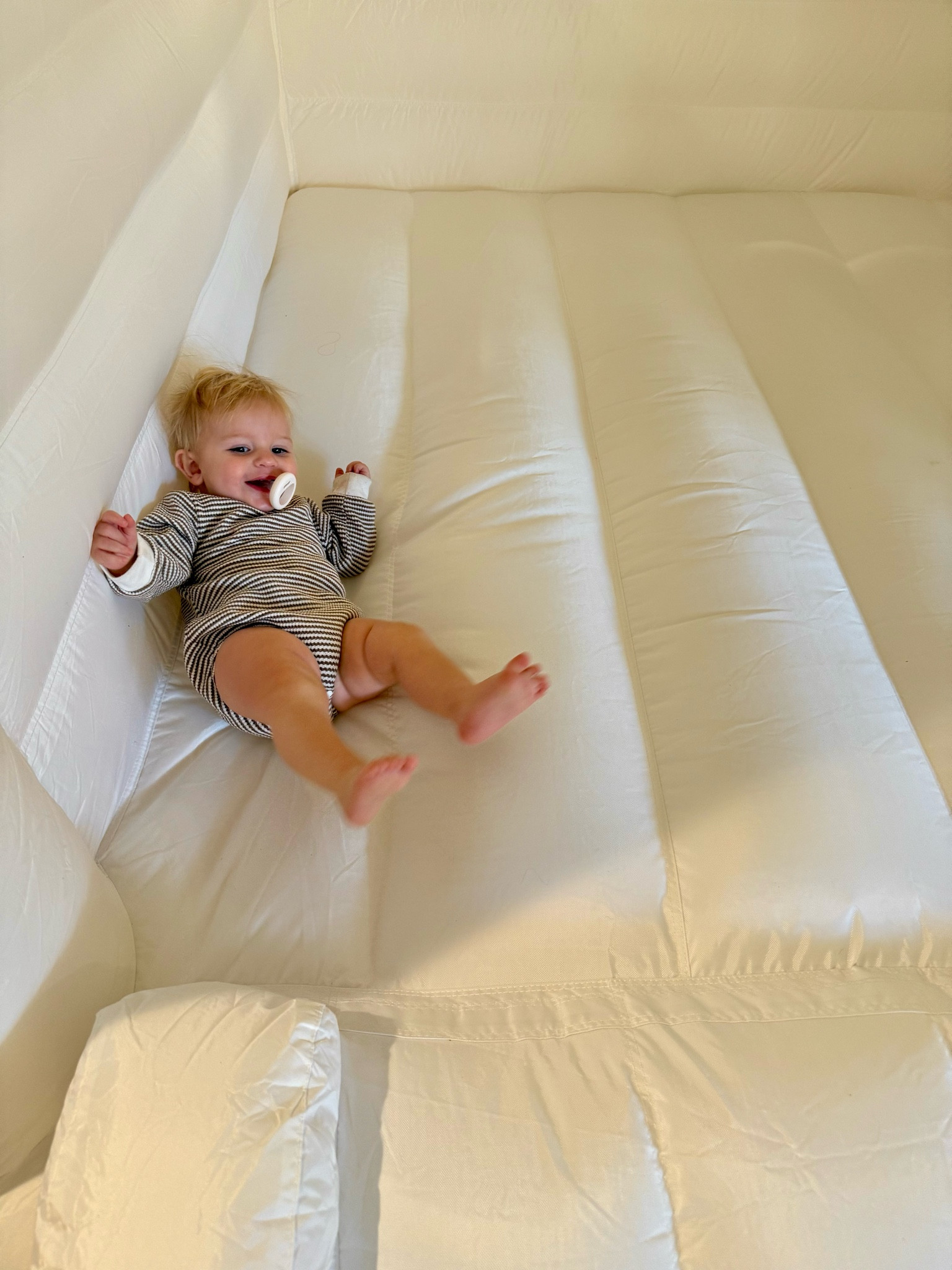 Playing in her new bounce house! Love all the accessories it comes with - blower, carry bag, weight bags, & grounding pegs. 

#LTKFamily #LTKKids #LTKBaby